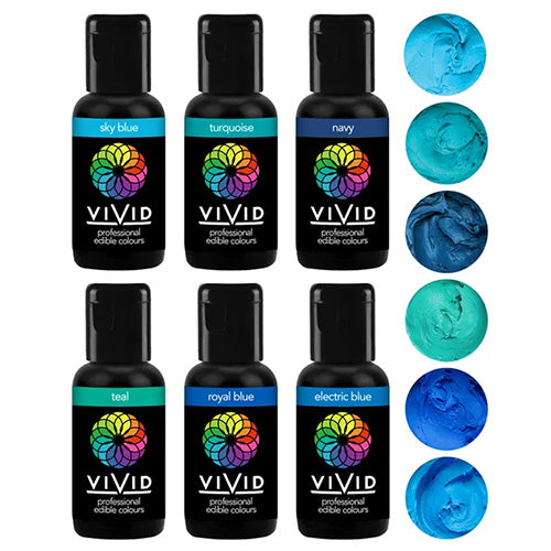 Vivid Gel Colours Ocean 6 Pack