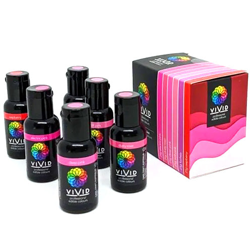 Vivid Gel Colours Pink 6 Pack