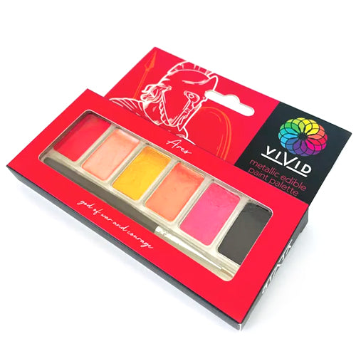 Vivid Metallic Edible Paint Palette Ares