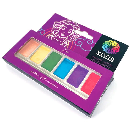 Vivid Metallic Edible Paint Palette Iris