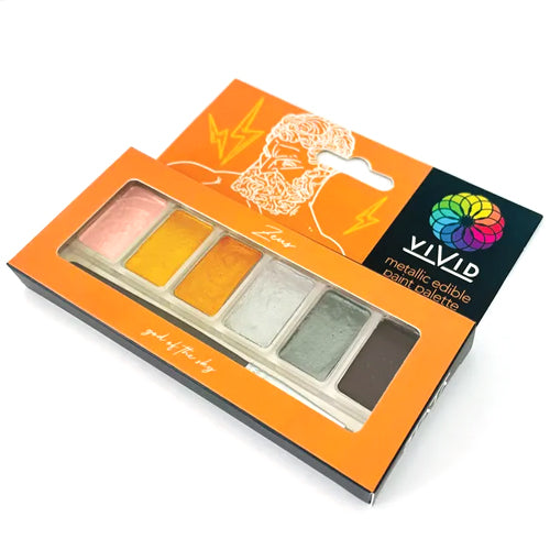 Vivid Metallic Edible Paint Palette Zeus