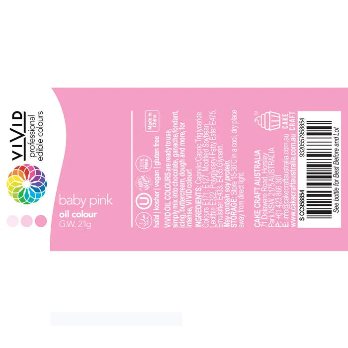 Vivid Oil Based Colour BABY PINK 21g