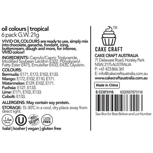 Vivid Oil Colours Tropical 6 pack
