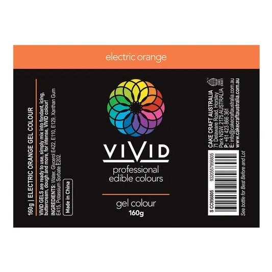 BULK Vivid Gel Colour Electric Orange 160g