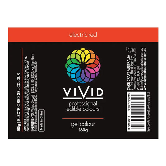 BULK Vivid Gel Colour Electric Red 160g