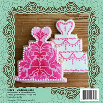 Wedding Cake Cookie Cutter & Stencil Set