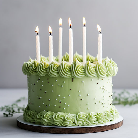 SPIRAL Cake Candles PEARLISED WHITE (Pack of 12)