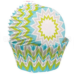 Wilton Chevron Lime Baking Cups 75pcs