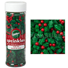 Wilton Jumbo Christmas Holly Mix Sprinkles