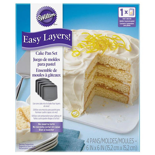 Wilton Easy Layer 6 Inch Square Cake Pan