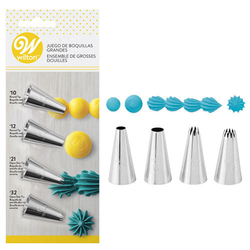 Wilton Piping Tips Big W Wilton Large Icing Piping Tip Set 4pcs