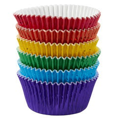 Wilton Multi Foil Rainbow Baking Cups 72pcs