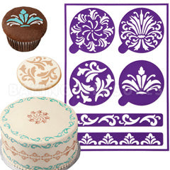 Wilton Scrolls Stick-N-Stay Stencils 6pcs