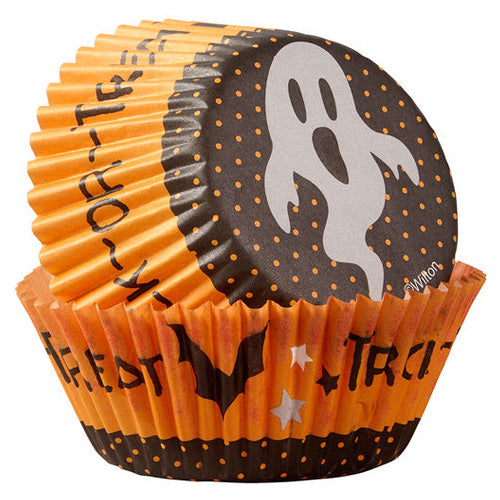 Wilton Trick or Treat Ghost Halloween Baking Cups 75pcs