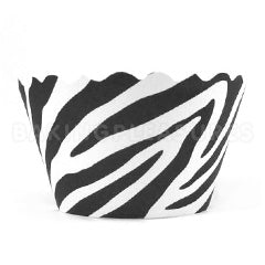 Zebra Black/White Cupcake Wrappers 12pcs
