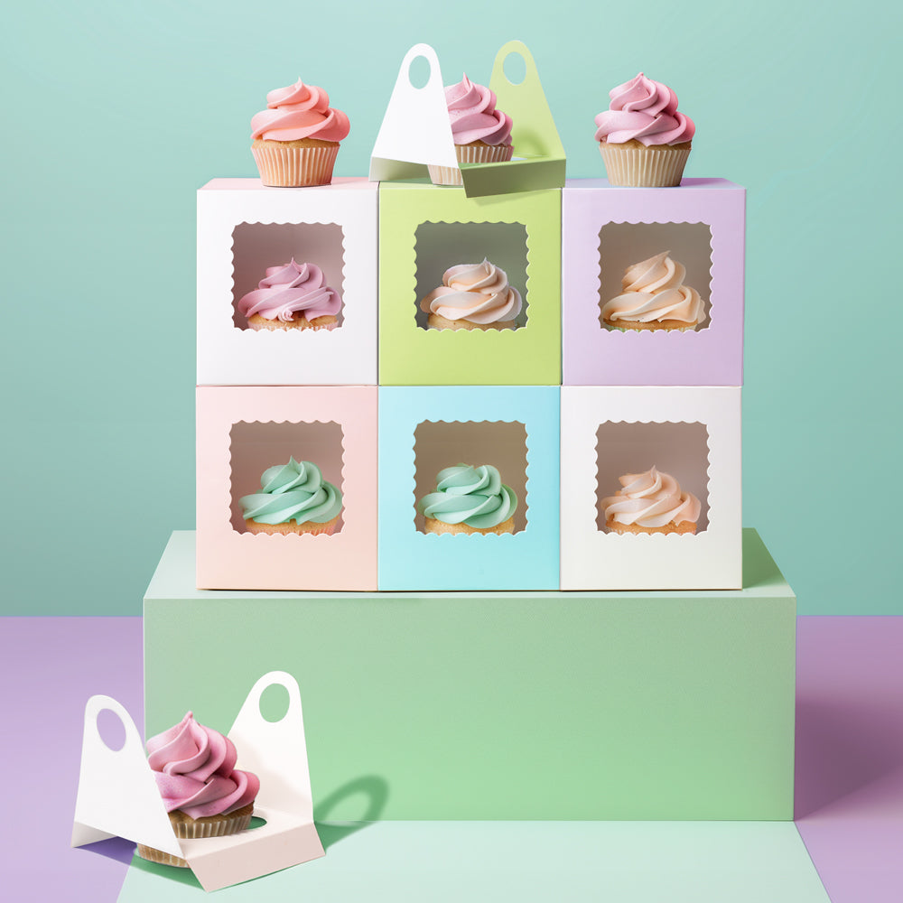 Papyrus Scalloped Tall Cupcake Boxes