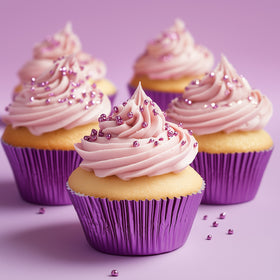 Medium PURPLE Foil Baking Cups (50 pack) - 44mm Base