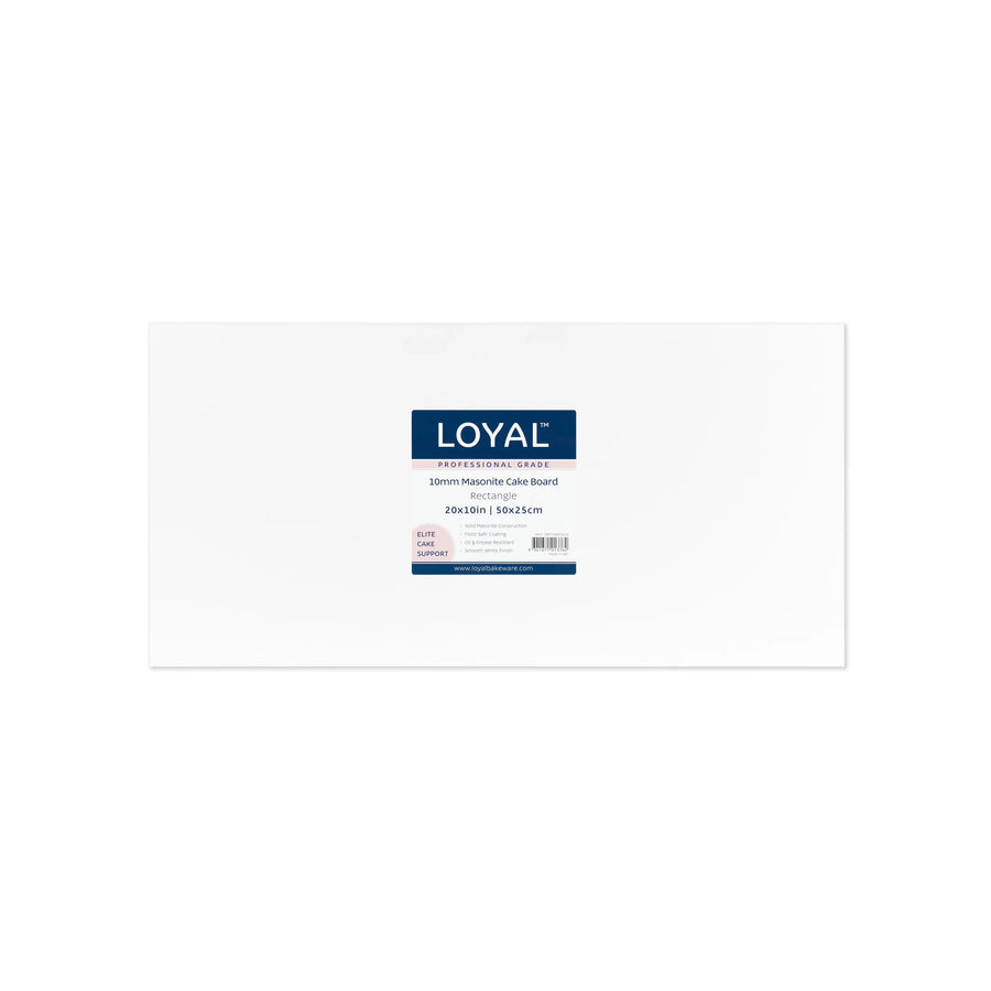 Loyal 10mm Rectangle White Masonite Board (10x20" / 25x50cm)