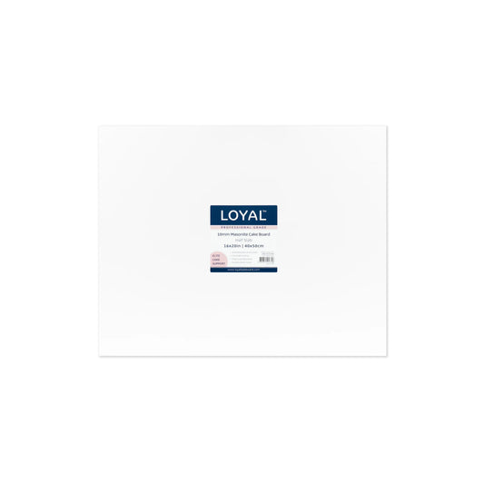 Loyal 10mm Rectangle White Masonite Board Half Slab (16"x20" / 40 x 50 cm)