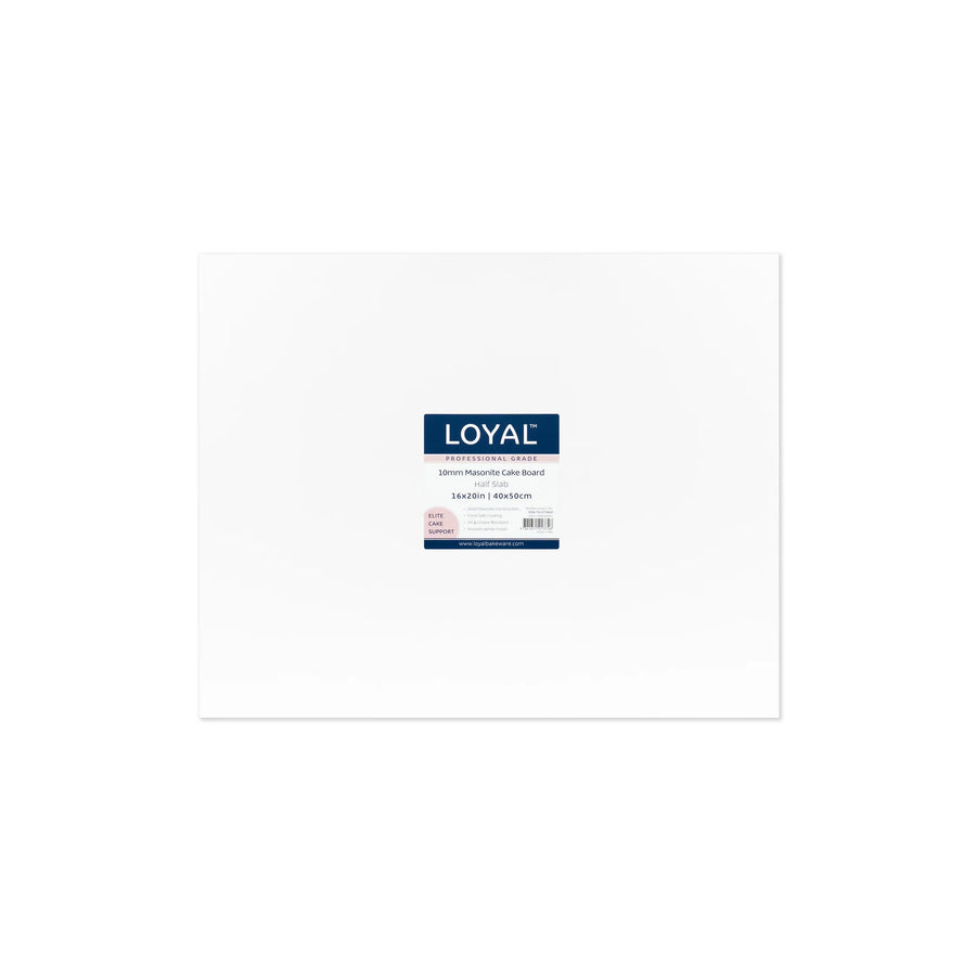 Loyal 10mm Rectangle White Masonite Board Half Slab (16"x20" / 40 x 50 cm)