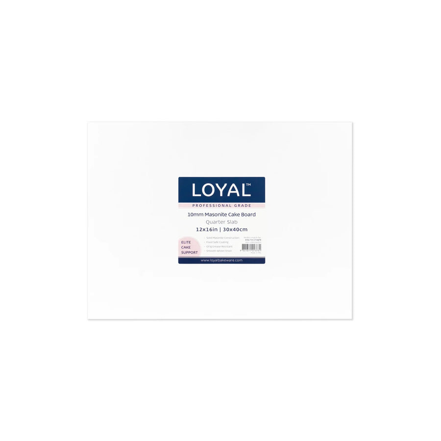 Loyal 10mm Rectangle White Masonite Board Quarter Slab (12x16" / 30x40cm)