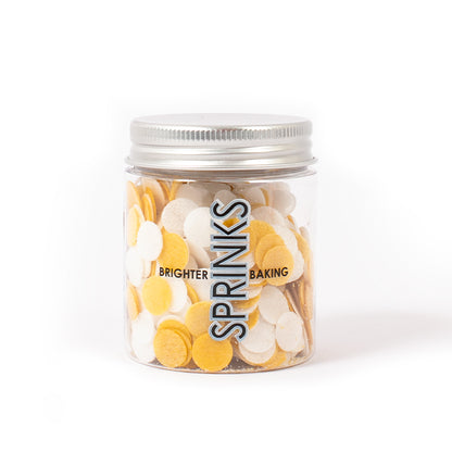 Sprinks White & Gold Edible Wafer Decorations 9g