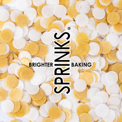 Sprinks White & Gold Edible Wafer Decorations 9g