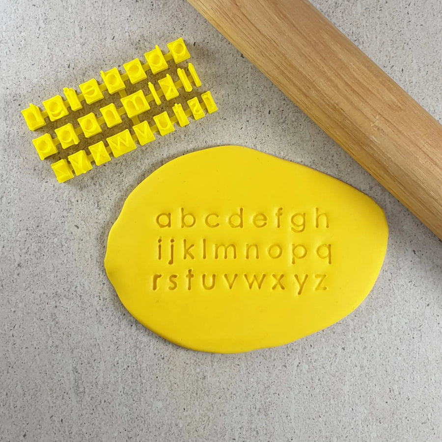 Modern Letter Stamps lowercase Fondant Debosser