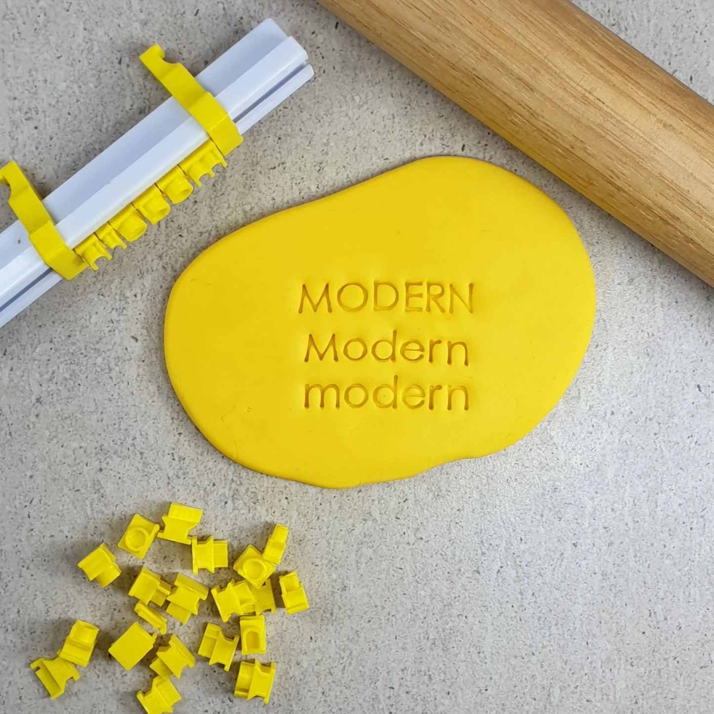 Modern Letter Stamps lowercase Fondant Debosser