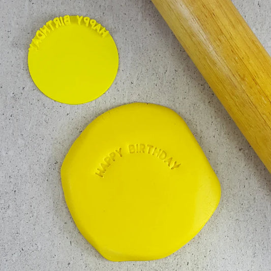 Happy Birthday Arch Embosser Cookie Fondant