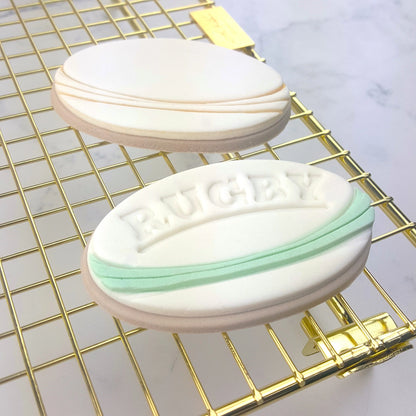 NRL Rugby Ball Cutter and Embosser Set