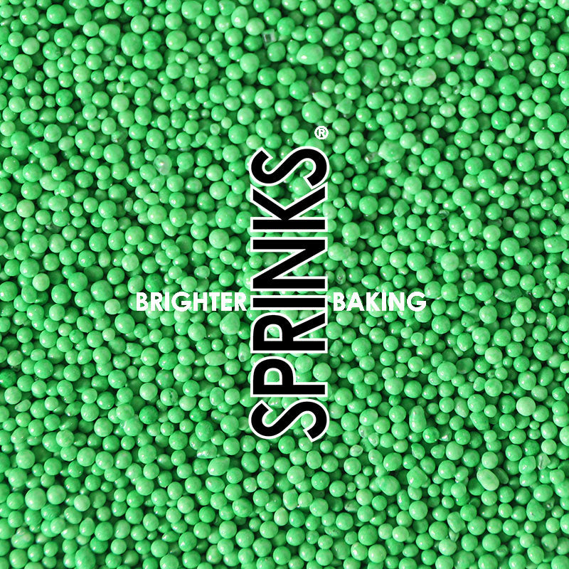 Nonpareils GREEN 2mm Sugar Balls (85g) - by Sprinks