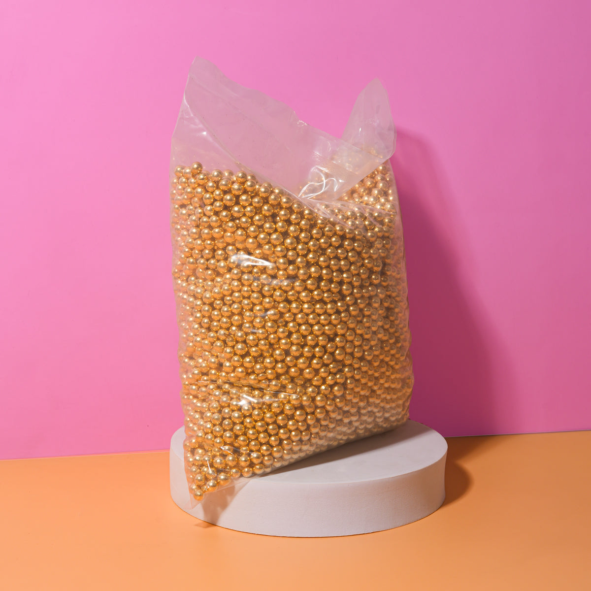 2kg Crunchy SHINY GOLD 8mm Sprinkles (2kg BULK Bag)