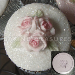 3 Small Roses Cupcake Top Mould