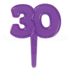 30th Birthday Cupcake Picks 12pcs