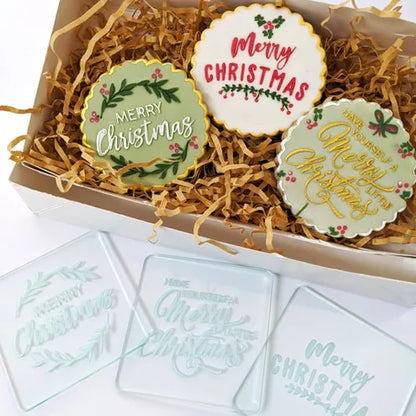 Cookie Debosser Stamp | Merry Christmas 1