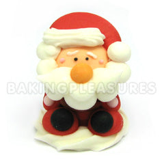 3d Santa Cupcake Toppers 4pcs