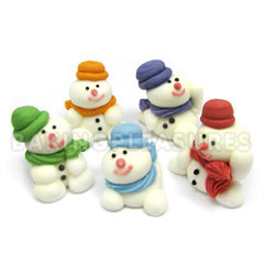 3d Snowmen Cupcake Toppers 5pcs