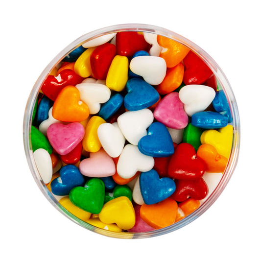 Rainbow Hearts Sprinkles (80g) - by Sprinks