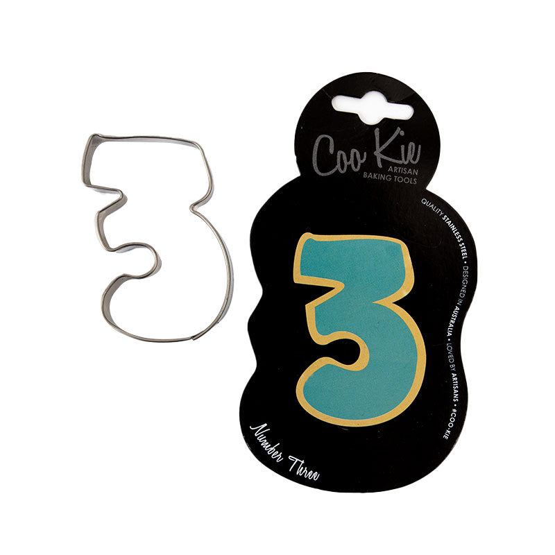 Coo Kie NUMBER 3 Cookie Cutter