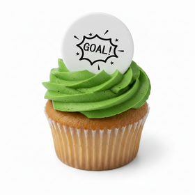 Baking Pleasures Soccer Fan 15 x Edible Cupcake Cookie Toppers - view 2
