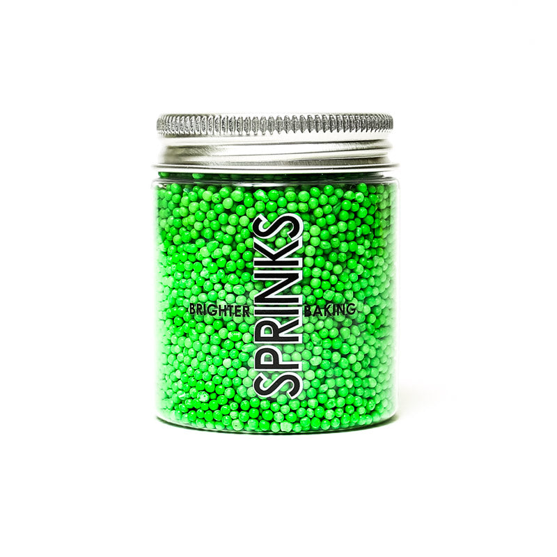 Nonpareils GREEN 2mm Sugar Balls (85g) - by Sprinks