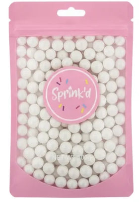 Sprink'd | 8mm Sugar Balls Pearl | White | 500G