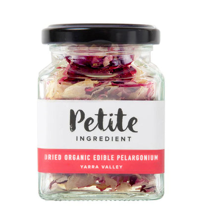 Dried Edible Flowers Australian Dried Edible Geranium (Pelargonium) Jar