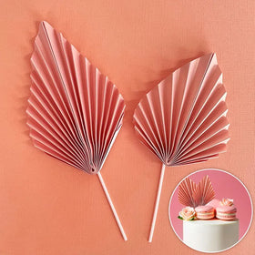 Baby Pink Deco Fan Cake Topper (2 piece)