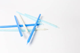 BLUE Glitter Cake Candles (Pack of 12)