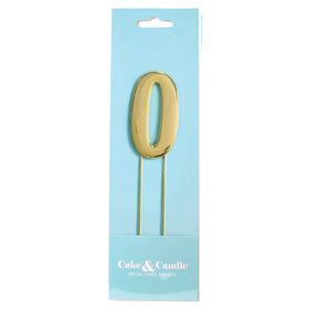 BOLD  Cake Topper (7cm) - GOLD NUMBER 0