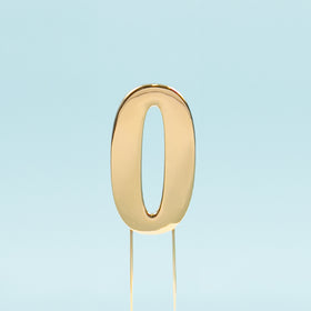 BOLD  Cake Topper (7cm) - GOLD NUMBER 0