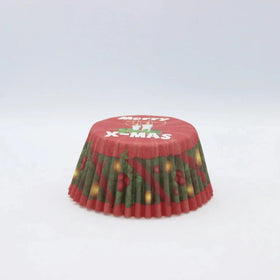 Christmas Red Mini Baking Cups (#360) 240pcs