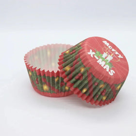 Christmas Red Mini Baking Cups (#360) 240pcs